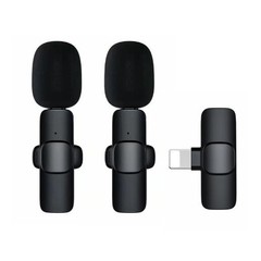 Rillpac Wireless Lavalier Microphones for iphone & Android Recording – 2 mics