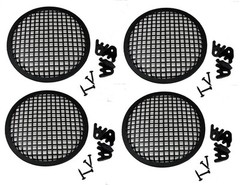 (4 PACK) PENN ELCOM G08 Heavy Duty 8″ Round Waffle Speaker Grill w/ Mount Kit
