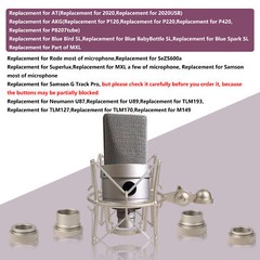 2x Spider Shock Mount Spray painted cylinder-shaped silver for Microphone