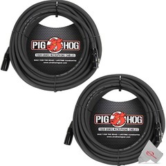 Pig Hog 8mm XLR Microphone Cable Male to Female 30 Ft Premium Mic Cable x2