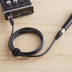 6ft XLR Male to Female Microphone Cable Balanced Black PVC