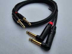 Mogami Dual Angle TS 6.35mm 1/4″ Phono Mono to 2xTS Connector Audio Cable