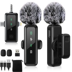 Wireless Lavalier Microphone, Noise Cancelling Lapel Recording Entry-Level 2 …