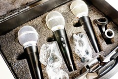 Pyle Pro PDMICKT34 3-Microphone Kit with Hard Carry Case & 2 Cables