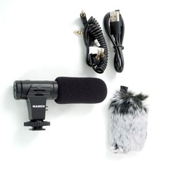 [Unused] Mamen Mic-07 Pro Vlogging Video On Camera Microphone DSLR Smartphone