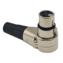 4Pack 3Pin XLR Adjustable Right Angle Female Connector 7 Different Position Plug