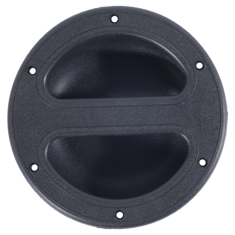 6″ Round Replacement Black ABS Recessed Bar Handle For Speaker Cabinets