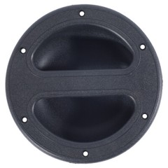 6″ Round Replacement Black ABS Recessed Bar Handle For Speaker Cabinets