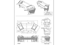 Sterling Modular Plan F Console w/o Center Rack | Brushed Aluminum Thermofoil