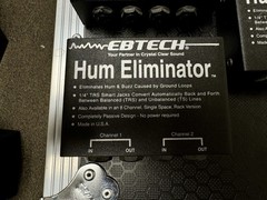 Ebtech Hum Eliminator 2-Channel Audio Amplifier 1/4″ TRS Buzz Passive Clean USA