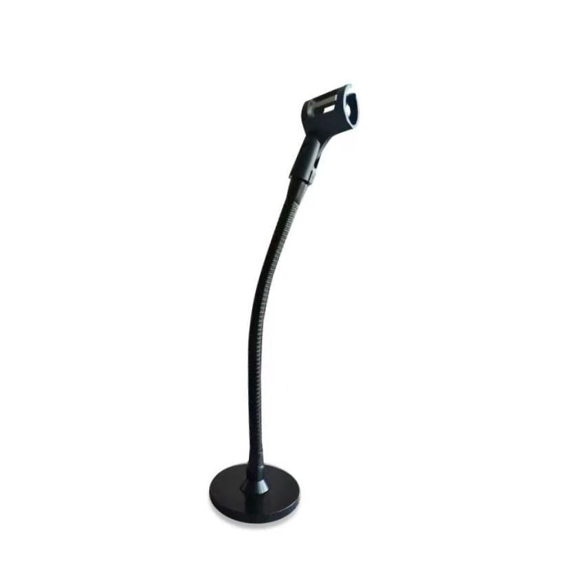 Gooseneck Podium Microphone Mount Stand, 13 inch Flexible Arm with Weighted