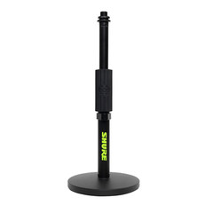 Shure by Gator 6″ Round Base Desktop Mic Stand – Height-Adjustable