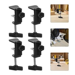 4Pcs Universal Desktop Work Clamps Metal and Plastic Reusable Table Holders