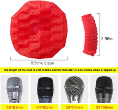 Disposable Microphone Cover, Non-Woven Handheld Microphone Windscreen with Elast