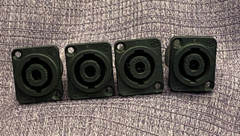 4x Neutrik NL4MP 4 Pole Speakon Panel Mount Connector Liechtenstein Germany, NEW