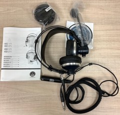 AKG HSC171 Professional On-Ear Headset w/ Microphone Phantom Adapter 2955X00280
