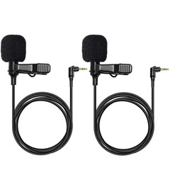 2-Pack Hollyland LARK MAX HL-OLM02 Omnidirectional Lavalier Microphone (Black)