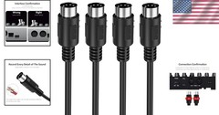 1-Foot 5-Pin Male to Male MIDI Cable, 2-Pack – Perfect for Music Professionals