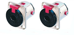 (2 PACK) NEUTRIK NJ3FP6C 1/4″ Female TS or TRS Locking Panel Mount – NICKEL