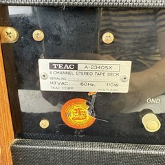 TEAC A-2340SX Multitrack Reel-to-Reel Tape Deck Recorder. Motors Work, No Sound