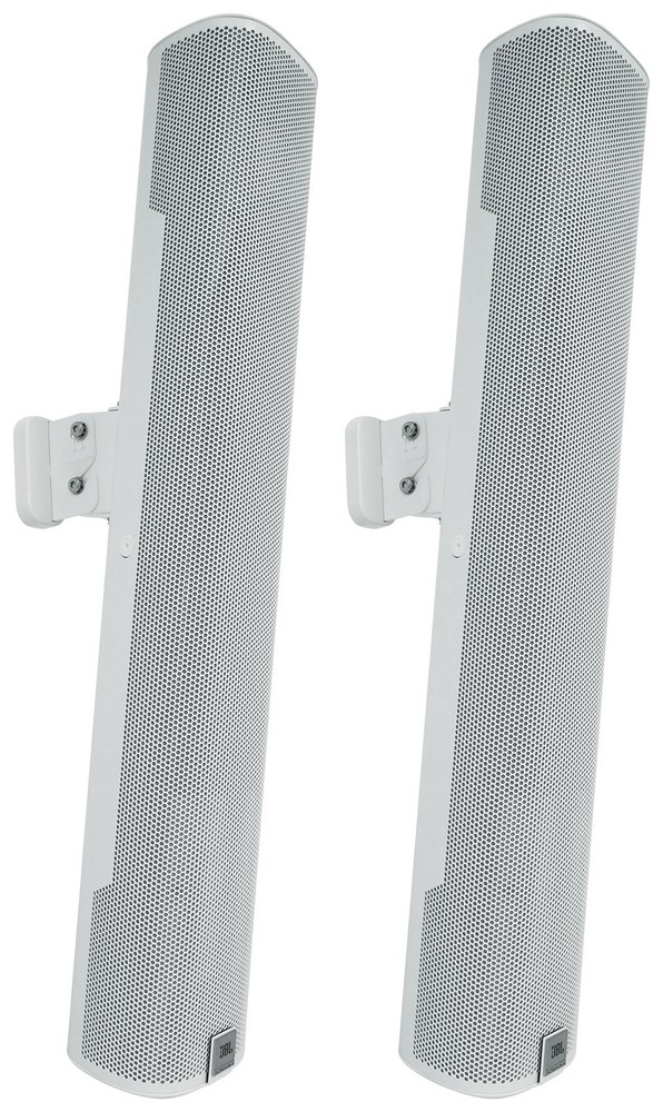 (2) JBL COL600-WH 24″ White 70V Commercial Slim Column Wall Mount Array Speakers