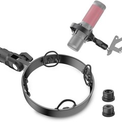 [2026 Upgrade] Microphone Shock Mount for HyperX QuadCast Mount, Black