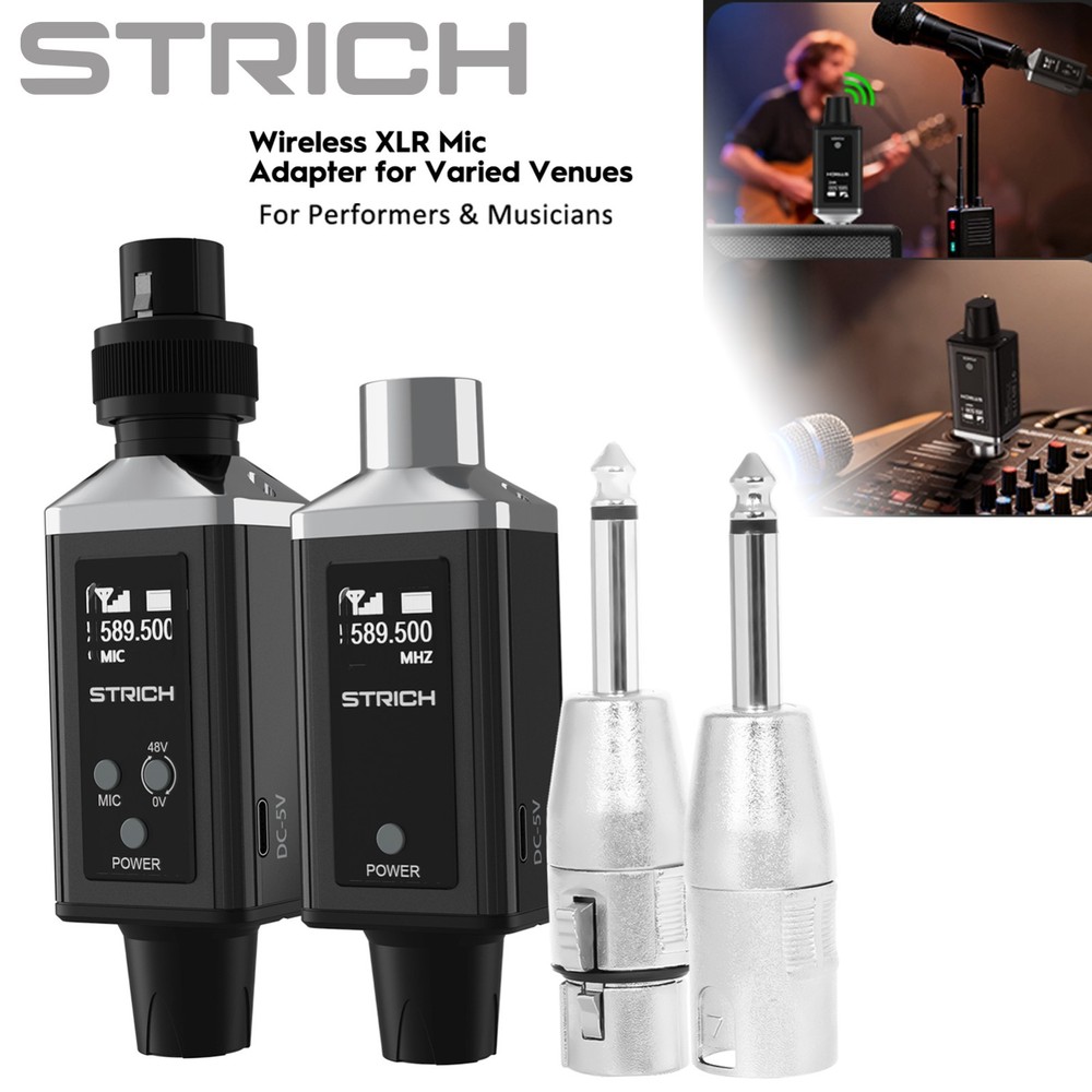 STRICH 164ft UHF Wireless XLR System 16 Ch For Mic Mixer Speaker Game Day Audio