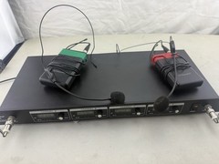 GTD Audio UHF Diversity Wireless Microphone Mic System G-380 W 2 Head Sets Good