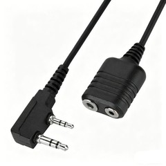 Microphone Headset Extension Cable Adapter 2 Meter for Kenwood Baofeng