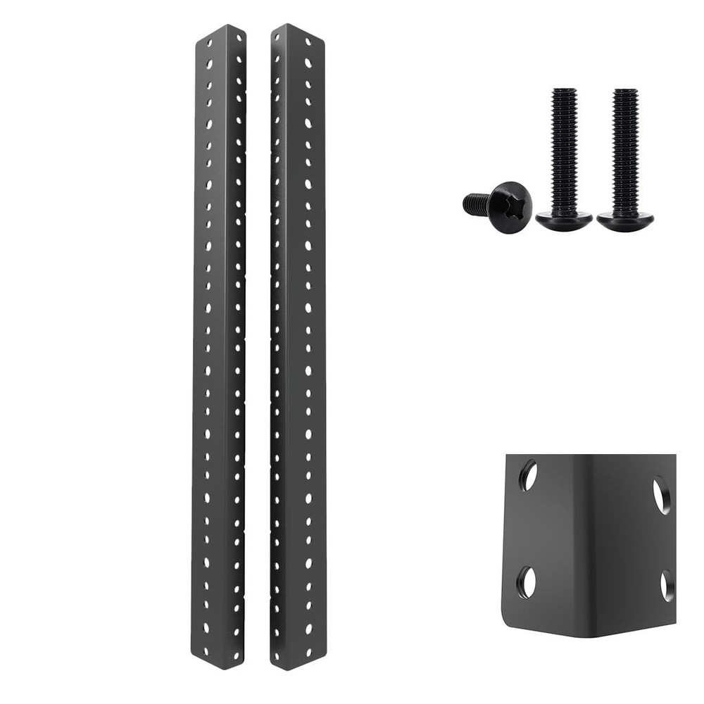10U Steel Rack Rails Kit with Hardware – 2 Pieces (10URR)
