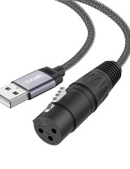 XLR to USB Adapter Microphone Cable for Recording Living Broadcast With DAC C…