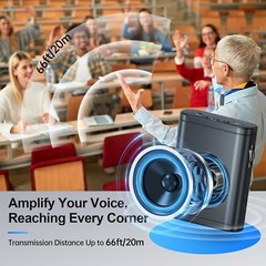 Portable Voice Amplifier with Wireless Lavalier Microphone For Teachers Speaker