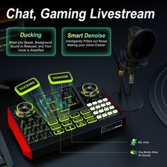 G9 Podcast Equipment Bundle with Audio Mixer for Streaming Singing, 3.5mm Con…