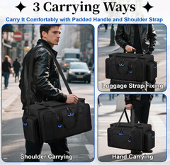 Large Dj Cable Bag with Laptop and Microphone Pocket, Dj Bag for Equipment