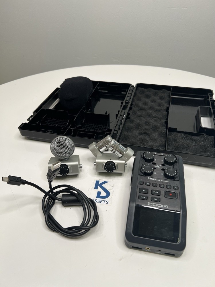 Zoom H6 All Black 6-track Portable Recorder With Case