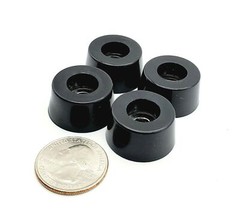 Rubber Equipment Feet Bumper 1″ wide Steel Washer 1/2″ Tall Audio Speakers Amps