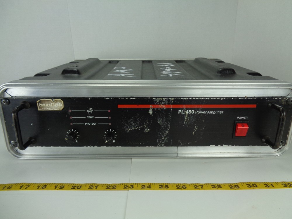 SoundTech PL:450 PL-450 450 Watts 2 Ch Power Amplifier Amp in Carrying Case GS