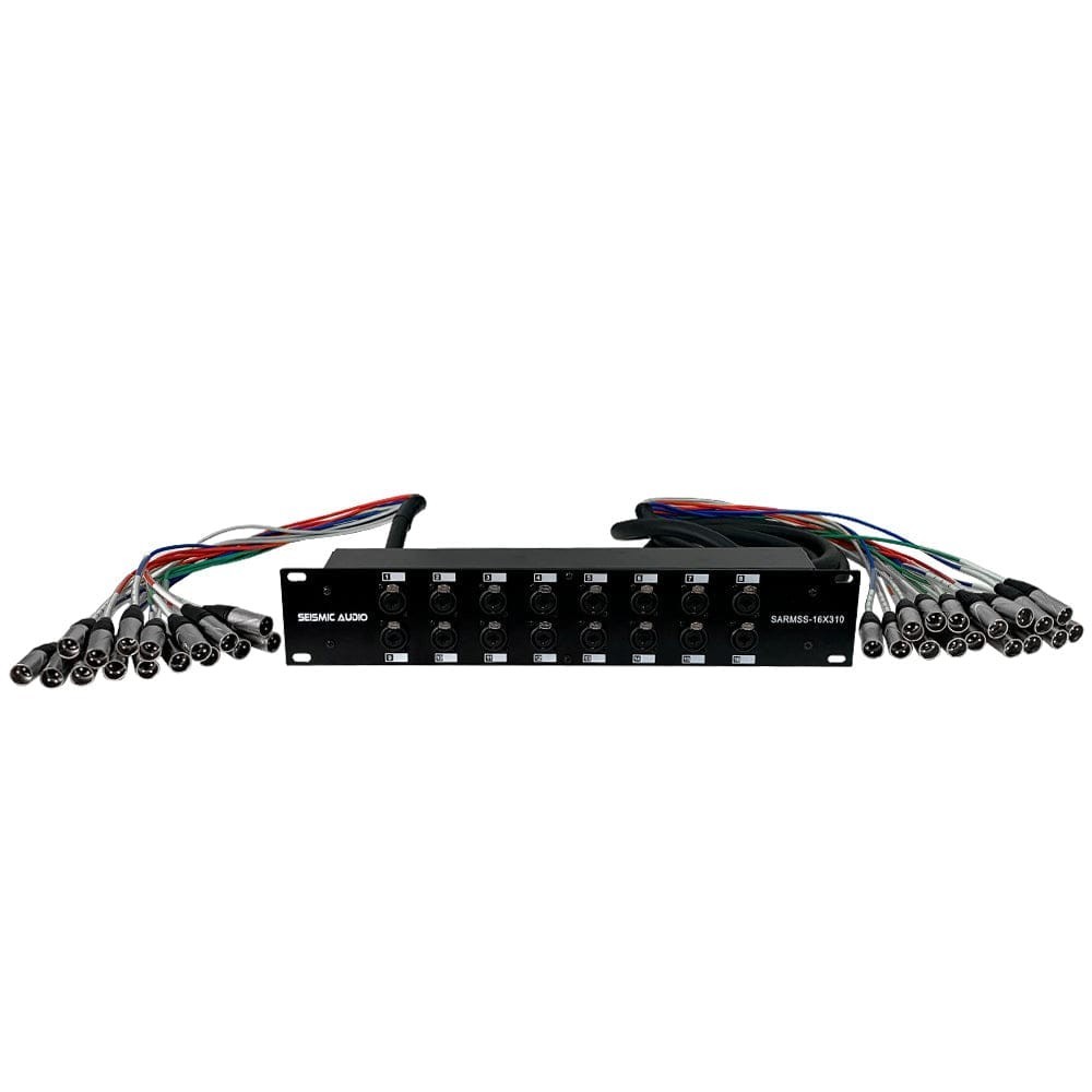 SARMSS 16X310 Seismic 16 Channel XLR TRS Combo Splitter Snake Cable