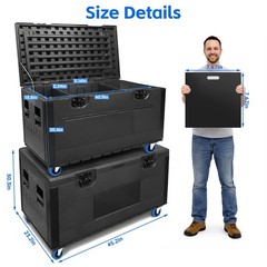 Cable Trunk ATA Road Case Heavy Duty Utility Road Trunk Flight Case with Wheels