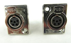 Switchcraft TY5F mini XLR Female 5 Pin Panel Mount, Set of 2 – NOS, Free Ship