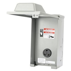 30 Amp RV Power Outlet Box with Breaker, ETL Listed Waterproof 30 amp