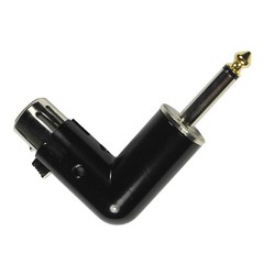 HQRP 3-Pin XLR Female to 1/4″ Male TS Angle Adapter Positions Right Left and 90°