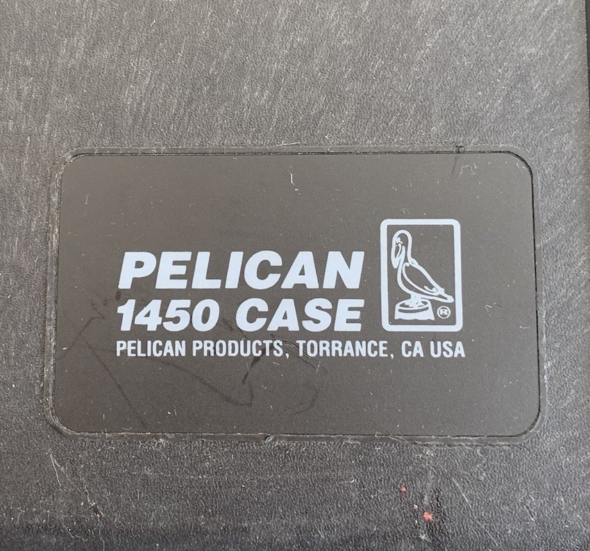 Pelican 1450 Black Hard Protective Case w/ Foam Padding & Carry Handle