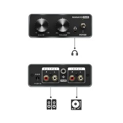 Adjustable Gain Phono Preamp for MM Turntables, Professional Mini Pre Amplifi…