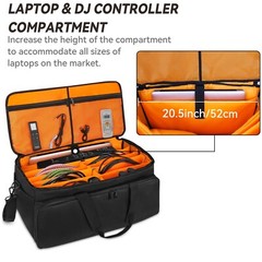 Talrizio Gig Bag Cable File Bag and Gear Organizer DJ Musician Bag 17″ Laptop