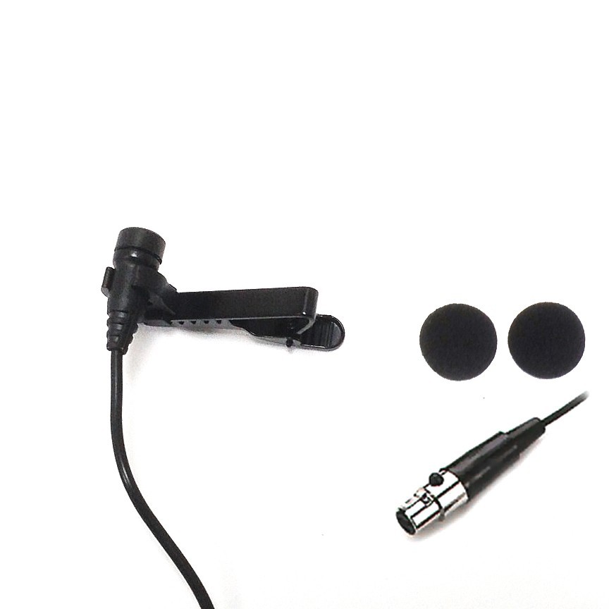 TCM141LL Condenser Lavalier Microphone for Shure Wireless – Black Lapel Clip-on