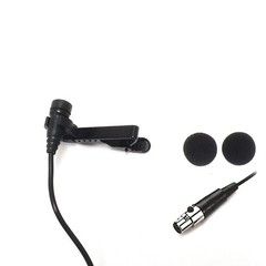 TCM141LL Condenser Lavalier Microphone for Shure Wireless – Black Lapel Clip-on