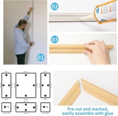 Elegant Oak Pre-Cut Wainscoting Panel Set – Quick Install for Stunning Interiors