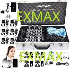 EXMAX ATG-100T 195MHz Wireless Tour Guide System Voice Audio for School Teaching