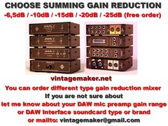Order Your Analog Studio Summing Mixer 4-8-16-32-64 Inputs – Customize Your Box!